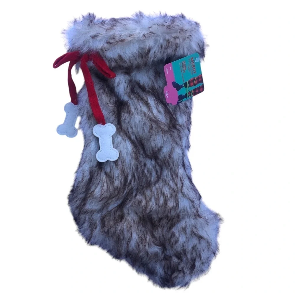 NWT Dog Christmas socking toys elf collar S/M